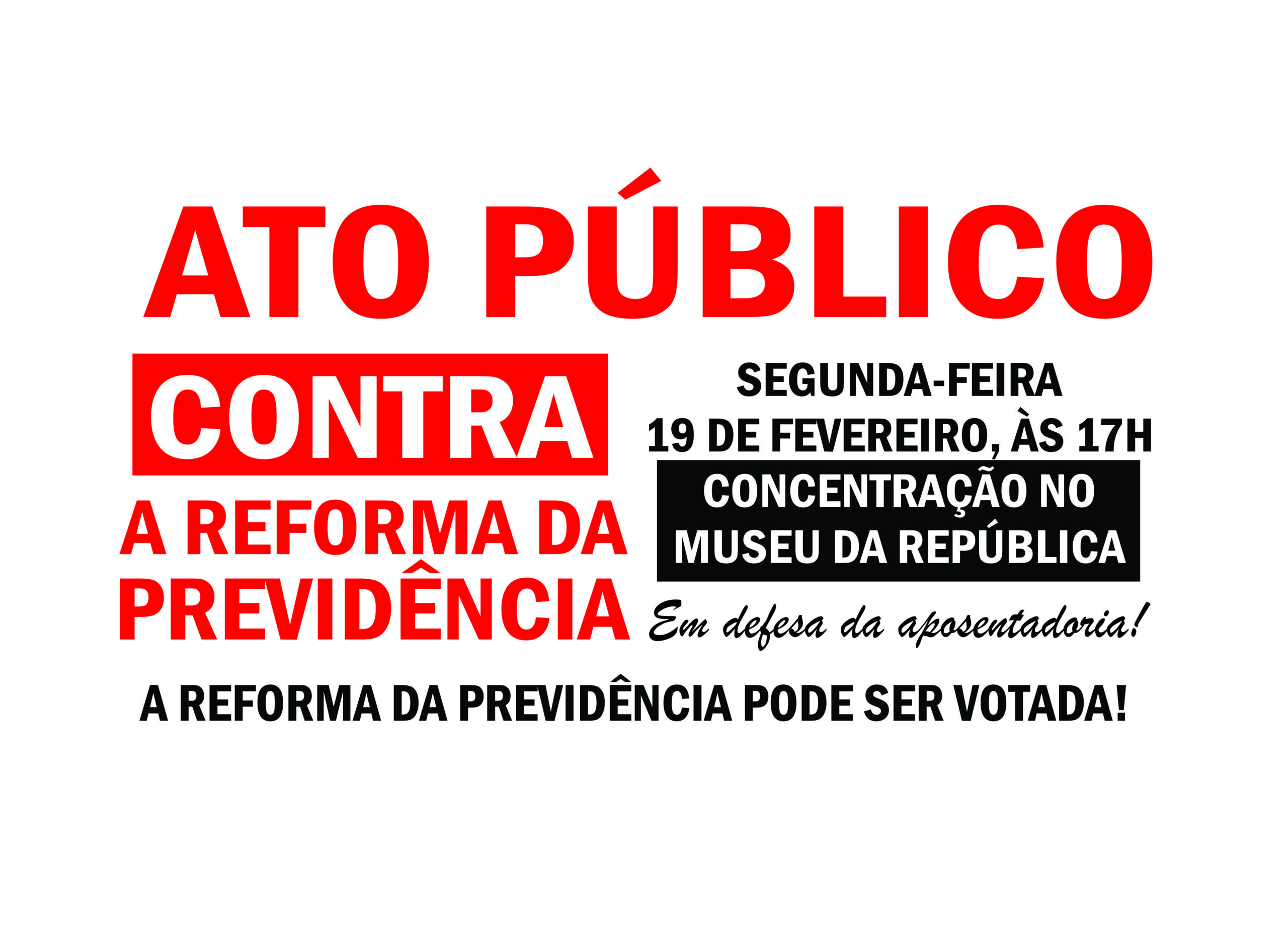 Leia mais sobre o artigo CONTRA A REFORMA DA PREVIDÊNCIA